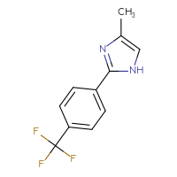 Chemical structure of 4-methyl-2-[4-(trifluoromethyl)phenyl]-1H-imidazole - CSSB00124700927