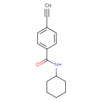 Chemical structure of N-cyclohexyl-4-ethynylbenzamide - CSSB00103425242