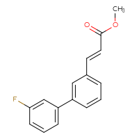 Chemical structure of methyl (2E)-3-{3'-fluoro-[1,1'-biphenyl]-3-yl}prop-2-enoate - CSSB11590585457