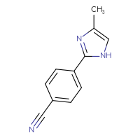 Chemical structure of 4-(4-methyl-1H-imidazol-2-yl)benzonitrile - CSSB00000095832
