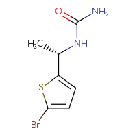 Chemical structure of [(1S)-1-(5-bromothiophen-2-yl)ethyl]urea - CSSB00016055486
