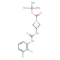 Chemical structure of tert-butyl 3-{[(2,3-dichlorophenyl)carbamothioyl]amino}azetidine-1-carboxylate - CSSB06028389114