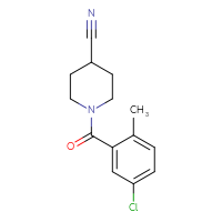 Chemical structure of 1-(5-chloro-2-methylbenzoyl)piperidine-4-carbonitrile - CSSB00004081817