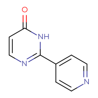 Chemical structure of 2-(pyridin-4-yl)-3,4-dihydropyrimidin-4-one - CSSB00011331855