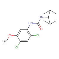 Chemical structure of 3-{bicyclo[2.2.1]heptan-7-yl}-1-(2,4-dichloro-5-methoxyphenyl)urea - CSSB15364006925