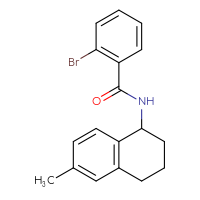Chemical structure of 2-bromo-N-(6-methyl-1,2,3,4-tetrahydronaphthalen-1-yl)benzamide - CSSB21432555036