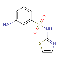 Chemical structure of 3-amino-N-(1,3-thiazol-2-yl)benzene-1-sulfonamide - CSSB00000287679