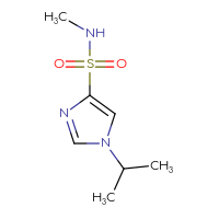 Chemical structure of N-methyl-1-(propan-2-yl)-1H-imidazole-4-sulfonamide - CSSB00016092491