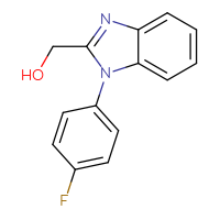 Chemical structure of [1-(4-fluorophenyl)-1H-1,3-benzodiazol-2-yl]methanol - CSSB00134052302