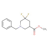 Chemical structure of methyl 1-benzyl-5,5-difluoropiperidine-3-carboxylate - CSSB00010291369