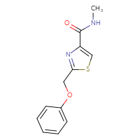 Chemical structure of N-methyl-2-(phenoxymethyl)-1,3-thiazole-4-carboxamide - CSSB00942196998