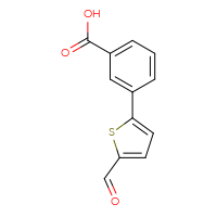 Chemical structure of 3-(5-formylthiophen-2-yl)benzoic acid - CSSB00010175612