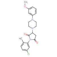 Chemical structure of 1-(5-chloro-2-methylphenyl)-3-[4-(3-methoxyphenyl)piperazin-1-yl]pyrrolidine-2,5-dione - CSSB00121689108