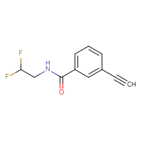 Chemical structure of N-(2,2-difluoroethyl)-3-ethynylbenzamide - CSSB03553019897