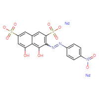 Chemical structure of disodium 4,5-dihydroxy-3-[2-(4-nitrophenyl)diazen-1-yl]naphthalene-2,7-disulfonate - CSSB00000053458