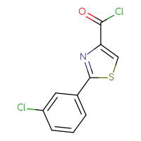 Chemical structure of 2-(3-chlorophenyl)-1,3-thiazole-4-carbonyl chloride - CSSB00010187456