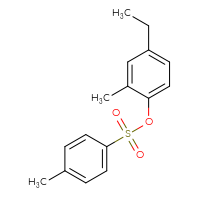 Chemical structure of 4-ethyl-2-methylphenyl 4-methylbenzene-1-sulfonate - CSSB15156755842