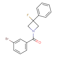 Chemical structure of 1-(3-bromobenzoyl)-3-fluoro-3-phenylazetidine - CSSB01691375429