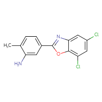 Chemical structure of 5-(5,7-dichloro-1,3-benzoxazol-2-yl)-2-methylaniline - CSSB00025744848