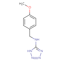 Chemical structure of N-[(4-methoxyphenyl)methyl]-1H-1,2,3,4-tetrazol-5-amine - CSSB00000015584