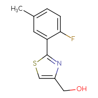 Chemical structure of [2-(2-fluoro-5-methylphenyl)-1,3-thiazol-4-yl]methanol - CSSB00014312354