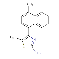 Chemical structure of 5-methyl-4-(4-methylnaphthalen-1-yl)-1,3-thiazol-2-amine - CSSB00008204690