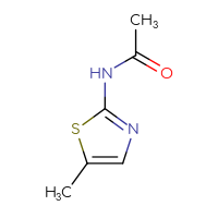 Chemical structure of N-(5-methyl-1,3-thiazol-2-yl)acetamide - CSSB00000154610