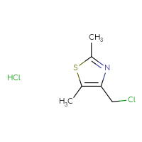 Chemical structure of 4-(chloromethyl)-2,5-dimethyl-1,3-thiazole hydrochloride - CSSB00000692160