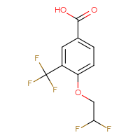 Chemical structure of 4-(2,2-difluoroethoxy)-3-(trifluoromethyl)benzoic acid - CSSB00001064305