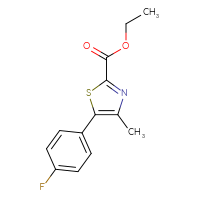 Chemical structure of ethyl 5-(4-fluorophenyl)-4-methyl-1,3-thiazole-2-carboxylate - CSSB01409970348