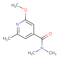 Chemical structure of 2-methoxy-N,N,6-trimethylpyridine-4-carboxamide - CSSB00154674925