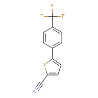 Chemical structure of 5-[4-(trifluoromethyl)phenyl]thiophene-2-carbonitrile - CSSB00103420175