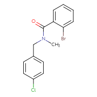 Chemical structure of 2-bromo-N-[(4-chlorophenyl)methyl]-N-methylbenzamide - CSSB00000578949