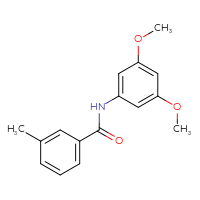 Chemical structure of N-(3,5-dimethoxyphenyl)-3-methylbenzamide - CSSB00026394112