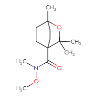 Chemical structure of N-methoxy-N,1,3,3-tetramethyl-2-oxabicyclo[2.2.2]octane-4-carboxamide - CSSB06990797754