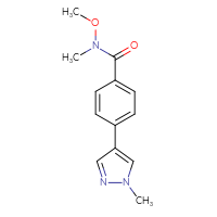 Chemical structure of N-methoxy-N-methyl-4-(1-methyl-1H-pyrazol-4-yl)benzamide - CSSB00103756682