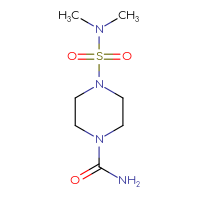 Chemical structure of 4-(dimethylsulfamoyl)piperazine-1-carboxamide - CSSB00017747210