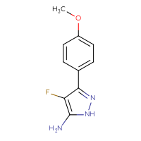 Chemical structure of 4-fluoro-3-(4-methoxyphenyl)-1H-pyrazol-5-amine - CSSB00010064028