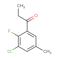 Chemical structure of 1-(3-chloro-2-fluoro-5-methylphenyl)propan-1-one - CSSB20638543498