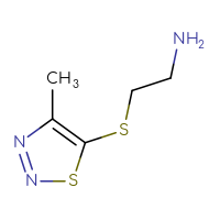 Chemical structure of 2-[(4-methyl-1,2,3-thiadiazol-5-yl)sulfanyl]ethan-1-amine - CSSB00000075373