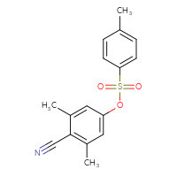 Chemical structure of 4-cyano-3,5-dimethylphenyl 4-methylbenzene-1-sulfonate - CSSB06258381165