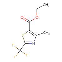 Chemical structure of ethyl 4-methyl-2-(trifluoromethyl)-1,3-thiazole-5-carboxylate - CSSB00012344959