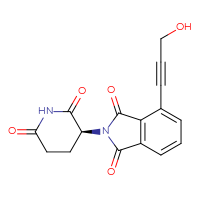 Chemical structure of 2-[(3S)-2,6-dioxopiperidin-3-yl]-4-(3-hydroxyprop-1-yn-1-yl)-2,3-dihydro-1H-isoindole-1,3-dione - CSSB21511091604