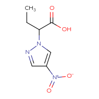 Chemical structure of 2-(4-nitro-1H-pyrazol-1-yl)butanoic acid - CSSB00000759225