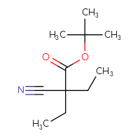 Chemical structure of tert-butyl 2-cyano-2-ethylbutanoate - CSSB00015205217