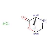 Chemical structure of rac-(1R,4R)-2-oxa-5-azabicyclo[2.2.1]heptan-3-one hydrochloride - CSSB20620692725