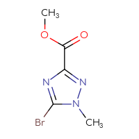 Chemical structure of methyl 5-bromo-1-methyl-1H-1,2,4-triazole-3-carboxylate - CSSB00010887319