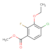 Chemical structure of methyl 4-chloro-3-ethoxy-2-fluorobenzoate - CSSB00135485022