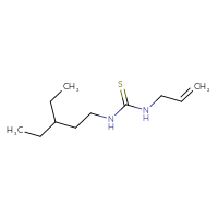 Chemical structure of 1-(3-ethylpentyl)-3-(prop-2-en-1-yl)thiourea - CSSB01762116928