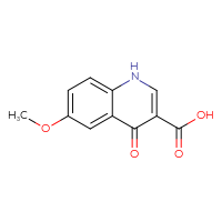 Chemical structure of 6-methoxy-4-oxo-1,4-dihydroquinoline-3-carboxylic acid - CSSB00011292556